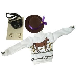 Dale Rae Gene Doll Derby Dreams Convention Keepsake Sweater Hat Purse Jewelry